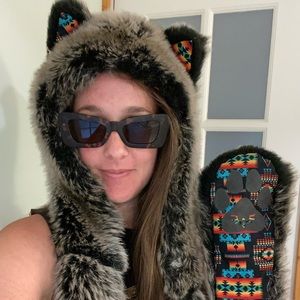 Grey Wolf Spirit Hood